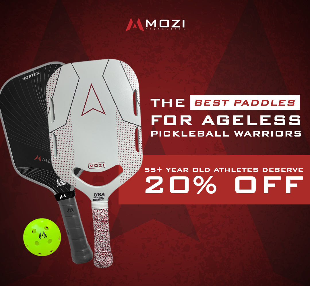 senior discounts on mozi pickleball paddles and gear